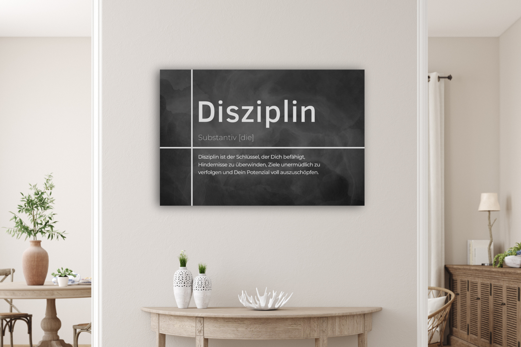 motivation-wandbild-definition-motivationsbild-schwarz-wandbild-vorschau-7-Disziplin