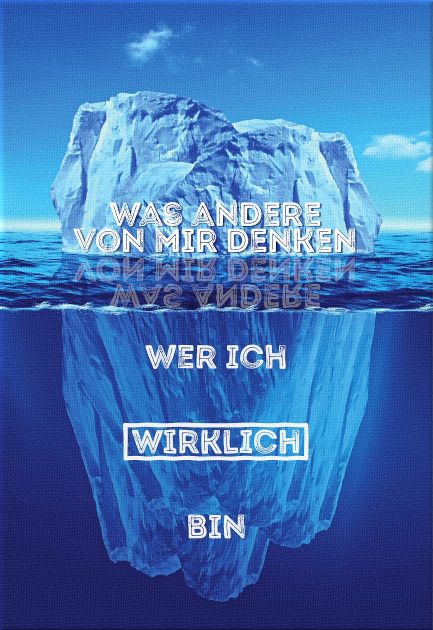 Wer-ich-wirklich-bin-Eisberg-Erfolg-Motivationsleinwand-Motivationsposter-Wandbild-Spruch-themotivation.de